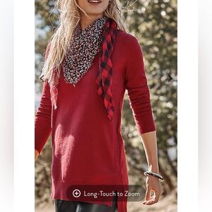 J.Jill Effortless Sweater Tunic in Garnet Color L‎ NWT in packaging unopened